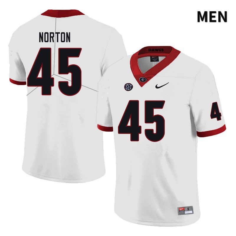 Georgia Bulldogs Men's Bill Norton #45 Black Stitched College UGA Football Jersey 23AO013PW